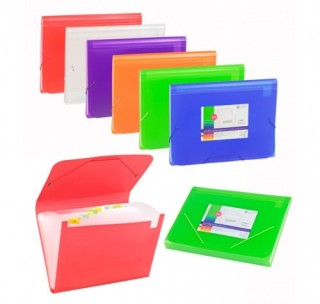 acordeon polipropileno traslucido folio 13 departamentos goma rojo carchivo 1913kf53