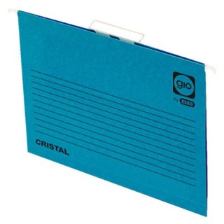 carpeta colgante cajon visor corto cristal folio lomo v color azul gio 400021954