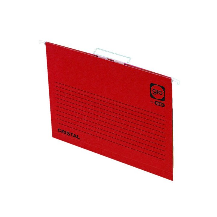 carpeta colgante cajon visor corto cristal folio lomo v color rojo gio 400021956