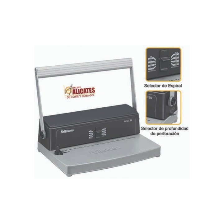 encuadernadora espiral metalica 50 fellowes 3005001
