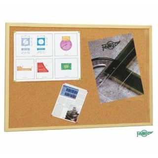 tablero de corcho con marco fibra melaminada 60x120 cm. faibo 607-4