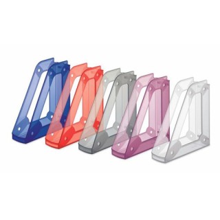 faibo 151-53 estante para revistas poliestireno (ps) rojo, transparente