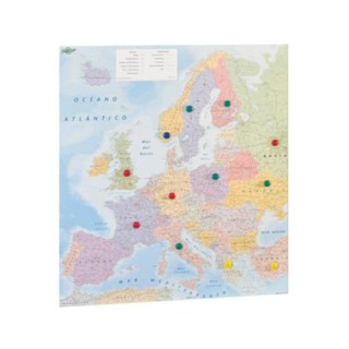 mapa europa plastificado sin marco enrollado 119x93 cm. faibo 163g