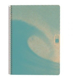 cuaderno espiral din-a4 reciclado fsc 80 hojas 80g. cuadricula 5x5. 4 elements - water escolofi 1301