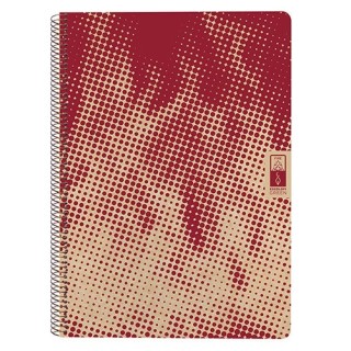 cuaderno espiral din-a4 reciclado fsc 80 hojas 80g. cuadricula 5x5. 4 elements - fire escolofi 13010