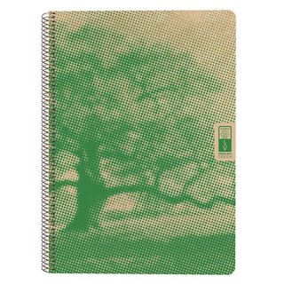 cuaderno espiral din-a4 reciclado fsc 80 hojas 80g. cuadricula 5x5. 4 elements - earth escolofi 1301