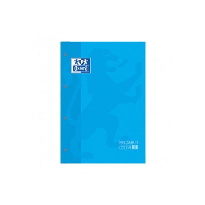 bloc encolado color 1 tapa blanda a4+ 80 hojas 5x5 color turquesa oxford 400123679