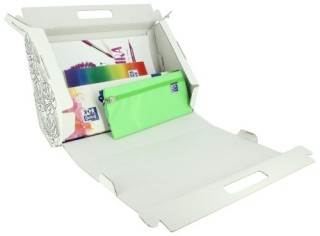 kit kids1 blocs dibujo+bloc acuarela/tempera+estuche kangoo+temperas oxford 400169566