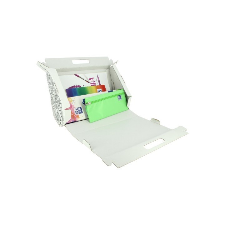 kit kids1 blocs dibujo+bloc acuarela/tempera+estuche kangoo+temperas oxford 400169566