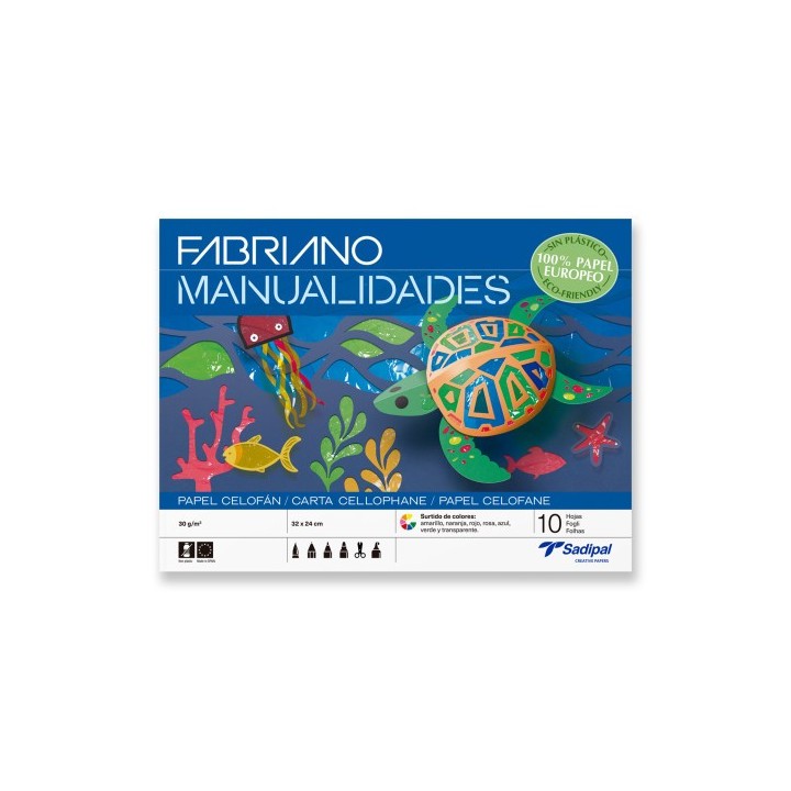 bloc 42 hojas manualidades surtido papeles creativos fabriano s0400001