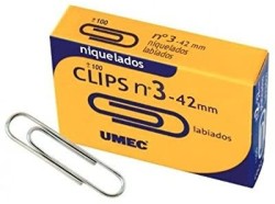 Caja 100 Clip Niquelado 42...