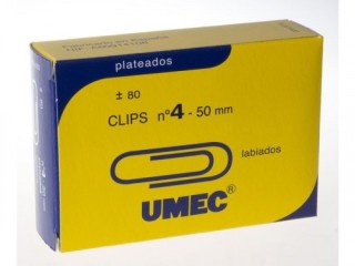 caja 80 clip plateado 50mm u201400 umec
