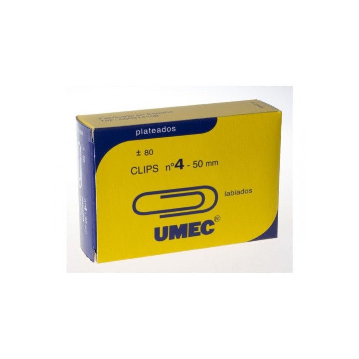 caja 80 clip plateado 50mm u201400 umec