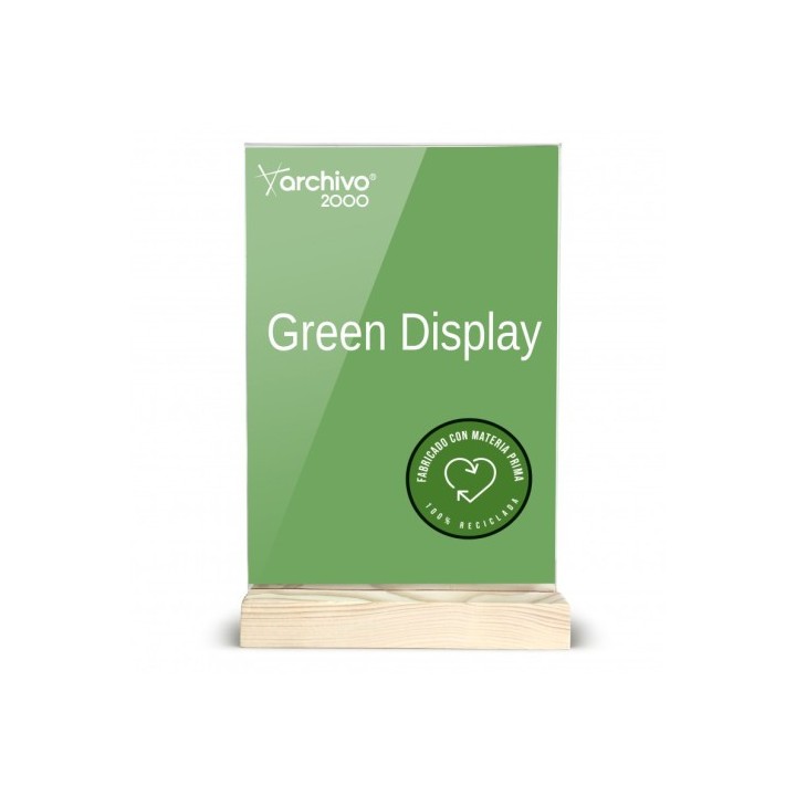 expositor sobremesa sostenible greendisplay 4x21x33cm a4 archivo2000 15904m1 cs tp