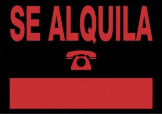cartel se alquila 700x500 mm pvc negro archivo 2000 6161 ne