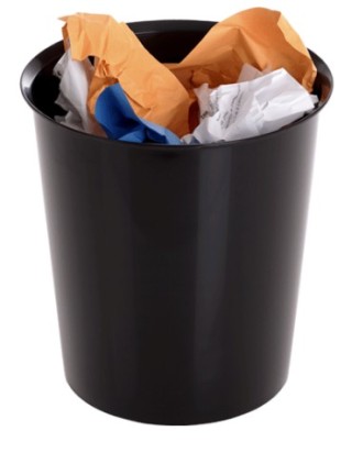 papelera 18 litros reciclable 290 x 310mm negra archivo 2000 2001 ne