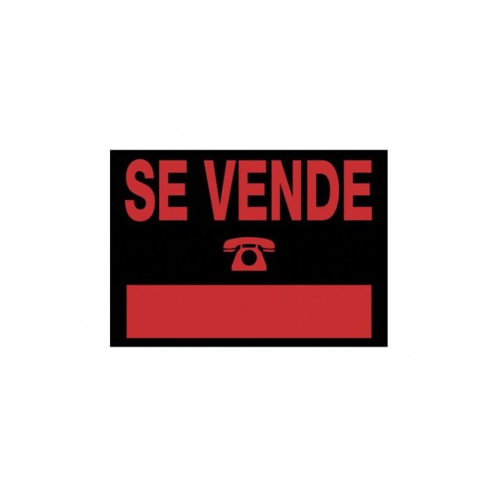 cartel se vende 350x250 mm pvc negro archivo 2000 6167 ne