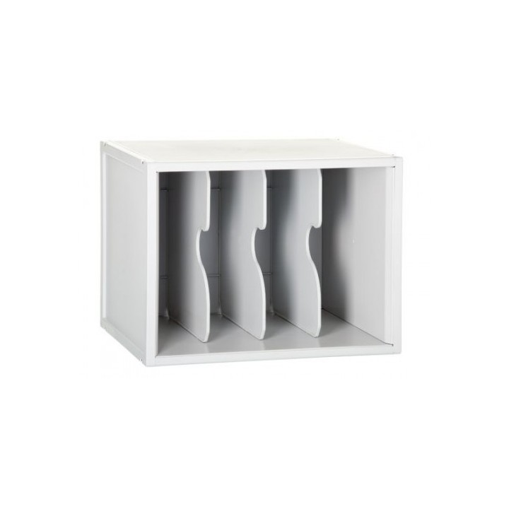 modulo archisystem con 3 separadores verticales 356x474x362 mm gris archivo 2000 8103ev gs