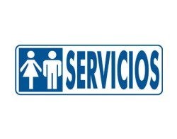 Senal Servicios 175x65 Pvc...