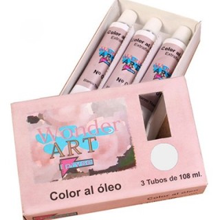 pryse 6251002 pintura al oleo 108 ml tubo plata, titan, blanco