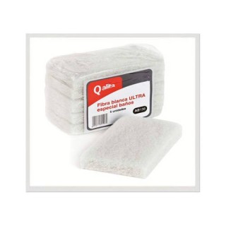 paquete de 5 estropajos fibra blanca bano ultra qalita ab138