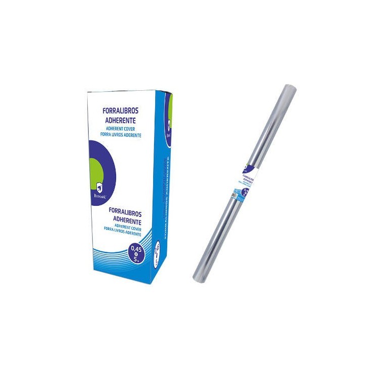 forralibros adherente pvc 5m x 45 cm. transparente bismark 315626