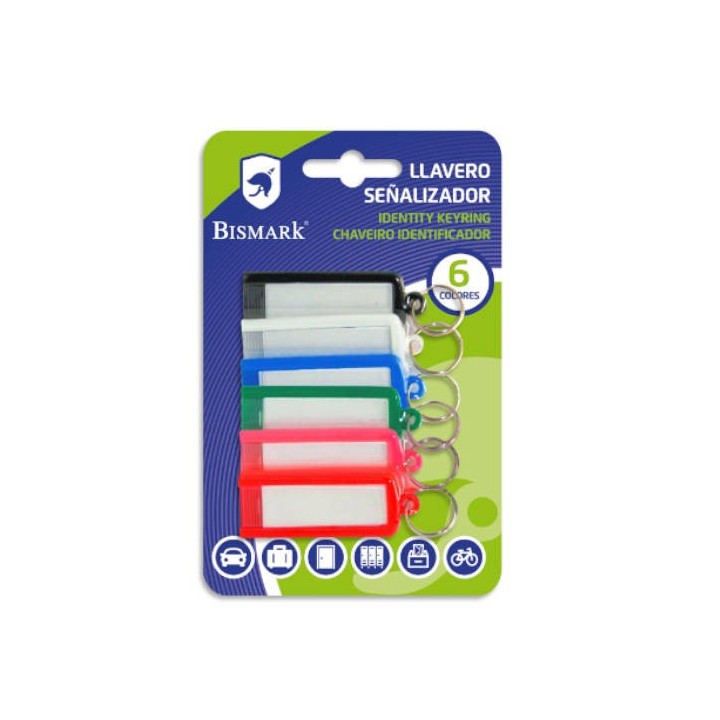blister 6 llaveros senalizadores bismark 317818