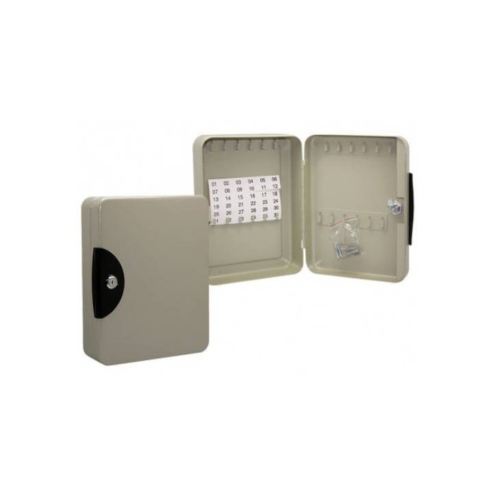 caja guardallaves metalica 24 llaves en color gris bismark 319903