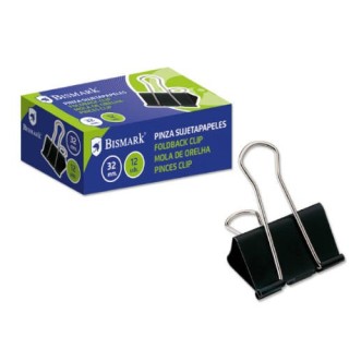 pinza sujetapapeles 32 mm. pala abatible color negro bismark 321722