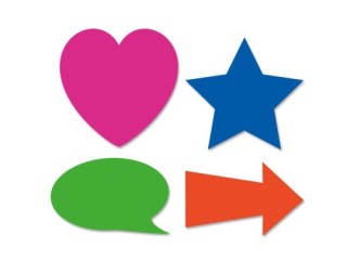 bismark adhesivos formas fluorescentes - pack 2 colores