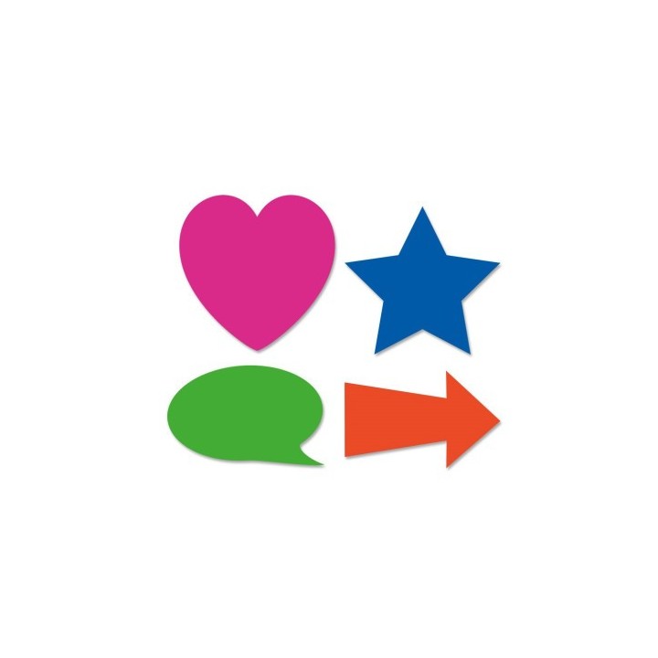 bismark adhesivos formas fluorescentes - pack 2 colores