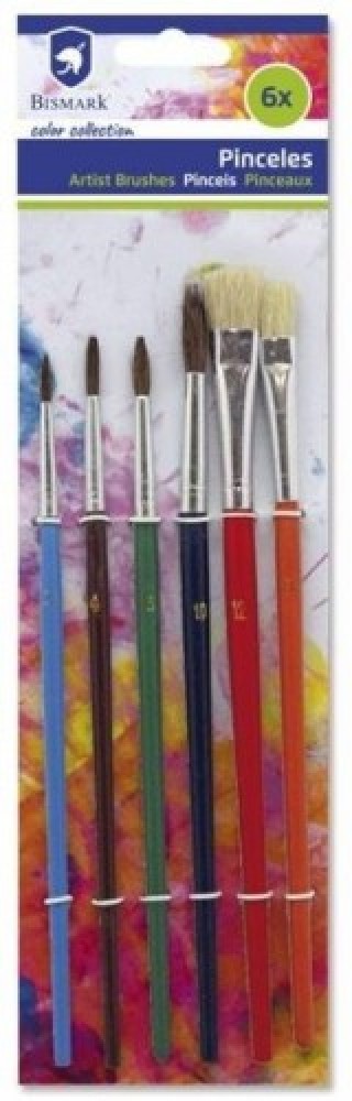 set de 6 pinceles surtidos bismark 326064