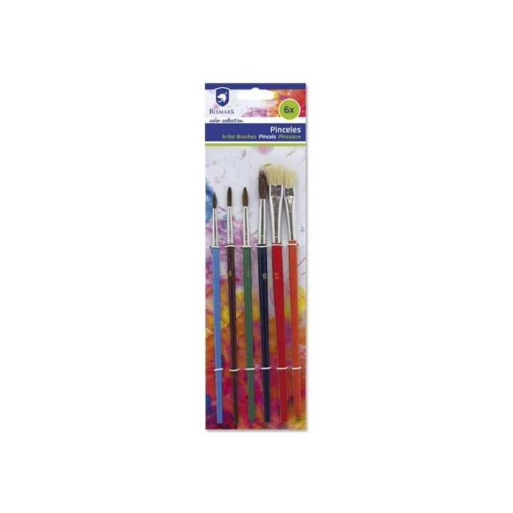 set de 6 pinceles surtidos bismark 326064