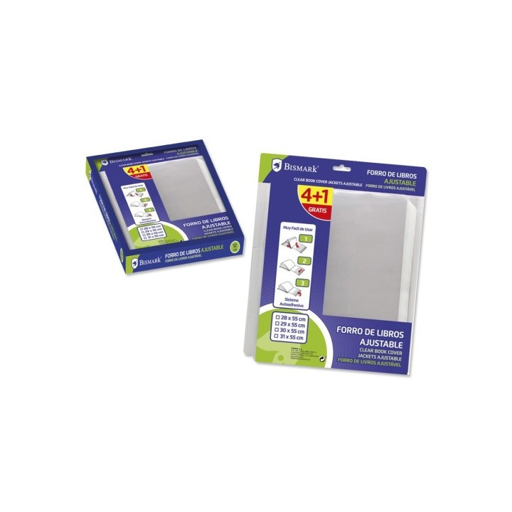 bismark 326268 funda para libros y revistas 5 pieza(s) transparente