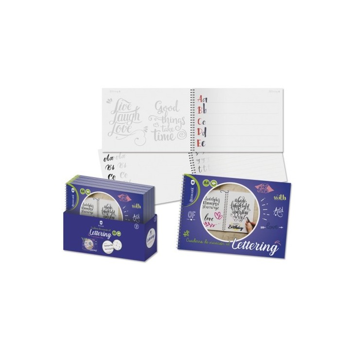 bismark cuaderno lettering a4 -32 hojas con espiral