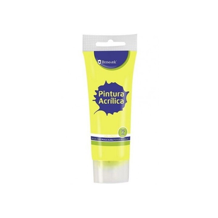 bote pintura acrilica 75 ml amarillo bismark 328527
