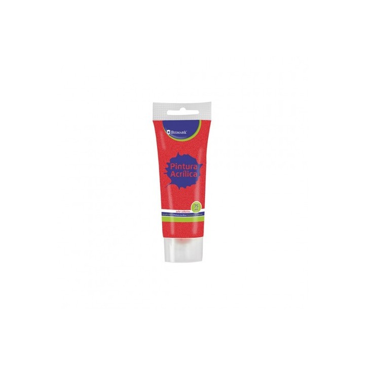 bismark 328676 pintura acrilica 75 ml rojo tubo