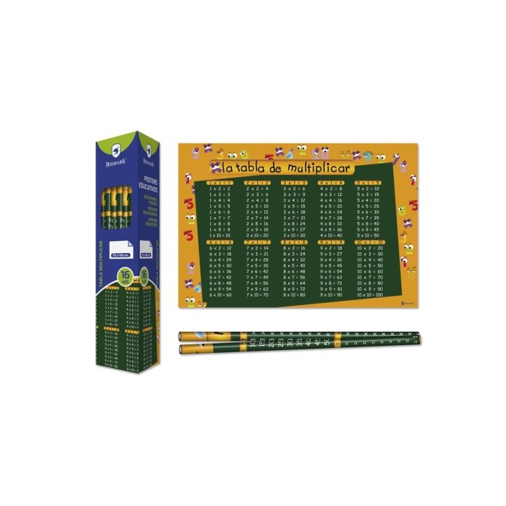 bismark poster tablas de multiplicar 70 x 100 Ñm