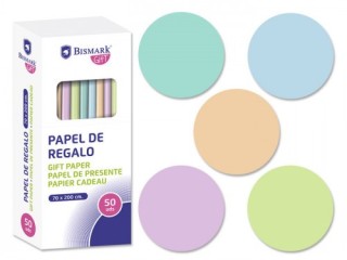 rollo papel de regalo pastel 70x200 cm bismark 328712