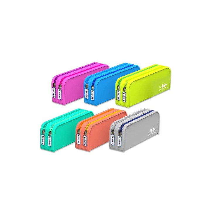 lagart portatodo silicona rectangular doble cremallera