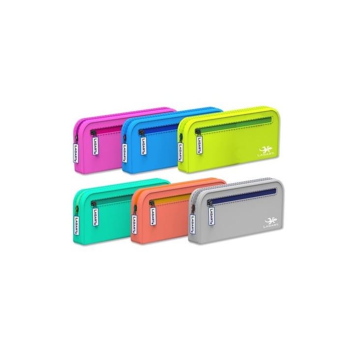 lagart portatodo silicona ovalado doble cremallera