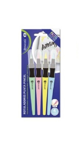 bismark 329575 rotulador multi verde, azul claro, rosa, amarillo 4 pieza(s)