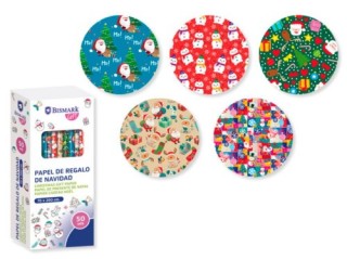 papel de regalo navidad colors 70x200 bismark 329859