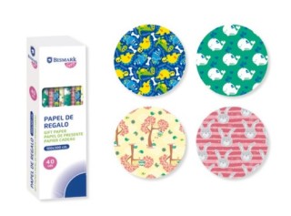 papel de regalo infantil juguetes 100x300 cm bismark 329862