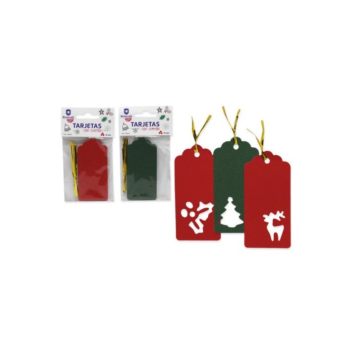 tarjetas troqueladas navidad 10 pcs bismark 330000