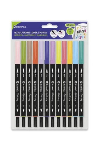 bismark 330114 rotulador fino/extragrueso azul, marron, cian, verde, limon (color), mauve, naranja,