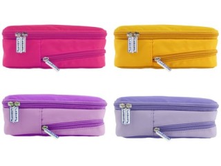 lagart portatodo rectangular colorblock multi-bolsillos