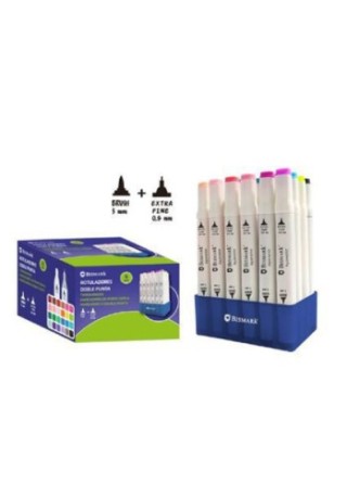 estuche 24 rotuladores doble punta 24 und bismark 331979