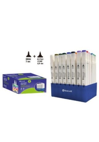 estuche 48 rotuladores doble punta 48 und bismark 331980