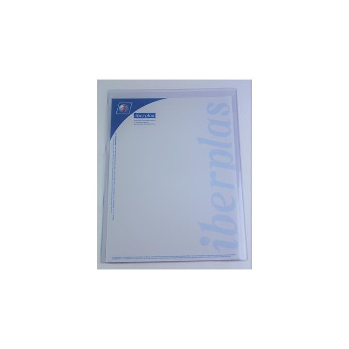 caja 50 fundas formato a3 u portadocumentos pvc cristal 150 micras iberplas 86q50